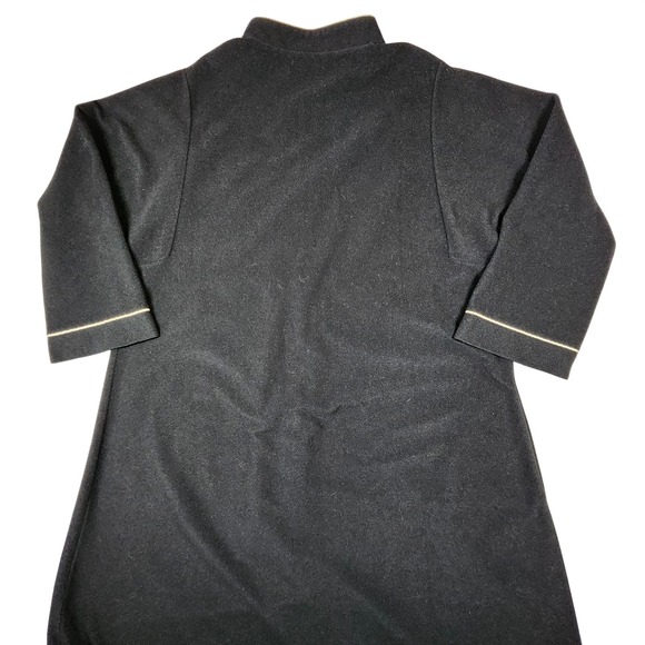 Vintage Sears At Homewear Womens Robe Black Gold Floral Lounger Zip Front - Picture 6 of 8